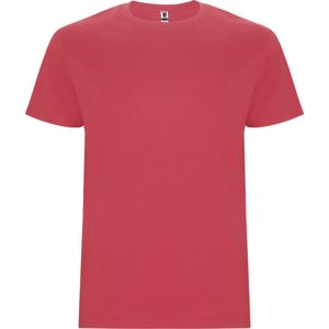 T-shirt unisex met korte mouwen 'Stafford' Gewassen Rood - XL