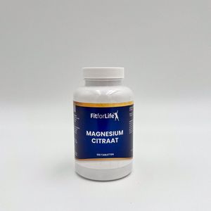 Fit for Life Magnesiumcitraat - 200 mg - Geschikt voor vegetariërs en veganisten - 100 tabletten