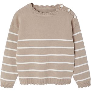 Sierlijke marinièretrui meisjes gemêleerd beige