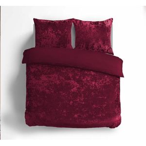 Velvet Couture Dekbedovertrek - 240x200/220 - Crushed Velvet - Bordeaux
