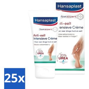 25 x Hansaplast - Anti Eelt Creme - Voetverzorging - Voetencreme - 75 ml - Eeltverwijdering - UREA - Aquaporin - Diabetische Voetverzorging