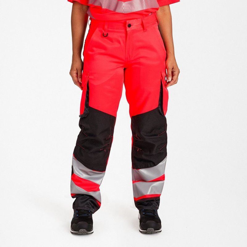Engel - Safety Light - Werkbroek - Hi-vis Red / Black - Dames - 2543-319