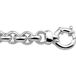 Zilveren armband jasseron 10 mm met groot springslot 1004568