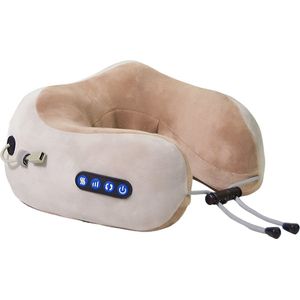 longziming Nek Kussen Massage – Roze – Rollende Bal– 3 Modi– Kneedmassage – Meerdere Massage Standen – Zacht en Comfortabel – Voor Thuis en Kantoor– U-vorm Massagekussen voor Thuis & Kantoor