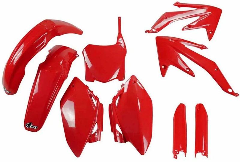 Ufo Honda Crf 450r 2008-2008 Hokit110bf-070 Fork Protectors & Plastic Set Rood