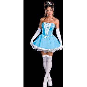 Verkleedkleding Sexy prinses blauw Naughty Cinderella Princess 4dlg