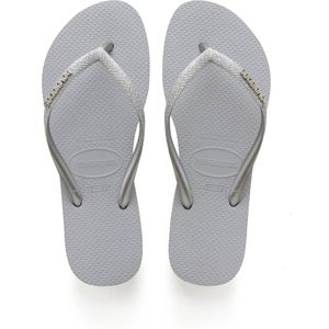 Havaianas Slim Glitter Dames Slippers - Ice Grey - Maat 35/36