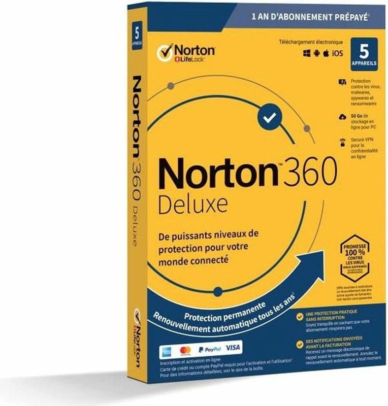 Antivirus - Norton 360 Deluxe - 5 Licenties - 1 Jaar