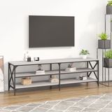The Living Store TV-meubel Industrieel - 160x40x50 cm - Grijs Sonoma Eiken