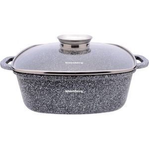 Klausberg 7532 - Braadpan - kookpan - 28 cm - 6,5 L - marmeren coating - aroma dop