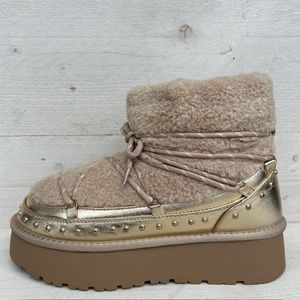 Cozy teddy boots goud Gold / 36