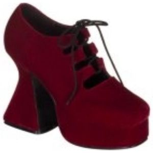 Demonia Witch-130 - US7 - Mt. 37 - Red Suede Shoes