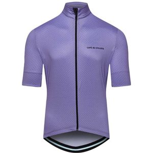 CafÉ Du Cycliste Fleurette Korte Mouw Wielertrui Paars XS Man