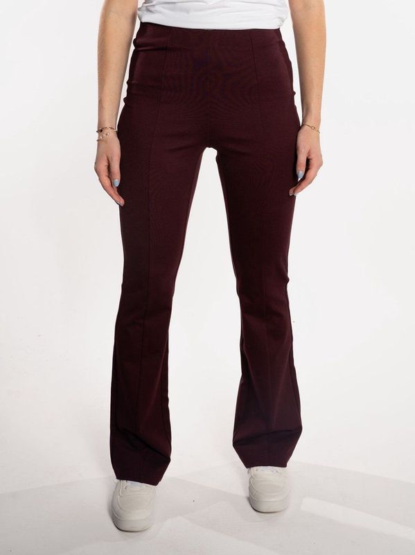 Red Button - Flared Broek - Donkerrood - Met Elastische Tailleband