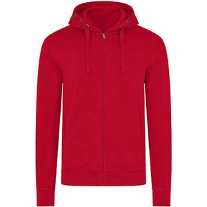 Men´s Hooded Jacket 'Premium' met ritssluiting Red - XXL