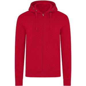 HRM - Premium Capuchonjack - Rood - Heren Jas met Capuchon - 320 g/m² - Fair Trade