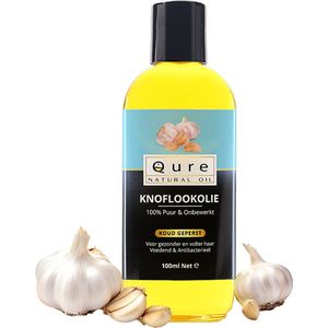Knoflookolie 100ml | 100% Puur & Onbewerkt | Koudgeperste Knoflookolie uit India | Huidolie en Haarolie