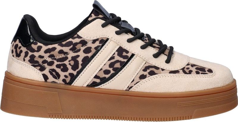 Nelson - Lage Sneakers - Dames - Panterprint - Textiel