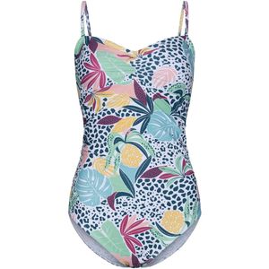 Rebelle Badpak Tropical Jungle - Wit/Multi - Strapless - Maat 44