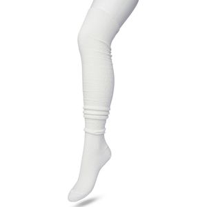 Bonnie Doon Bio Kabel Overknee kousen Dames Off White maat 36/42 - Klassiek Kabel patroon - Biologisch Katoen - Ultiem comfort - Classic Cable Overknee sokken - OEKO-TEX - Gladde Naden - Kniekousen - Duurzaam Huidvriendelijk - Crème - P53498.110