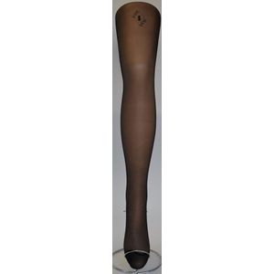 Panty - Maillot 15 DEN - MONA - 6 STUKS - Prachtige dunne lycra panty - zit perfect - maat XL + tussenstuk - kleur:  Zwart