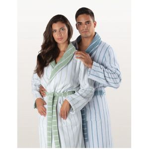 Badjas Velours met Shawlkraag Pure Light maat M groen col 5149