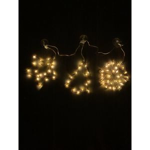 Linear Serie LED Kerstverlichting - Ster, Kerstboom, Sneeuwvlok - 65 warm witte microlampen - 90 cm - Binnenverlichting