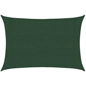vidaXL Zonnezeil - 3x5 m - HDPE - Donkergroen Zonnezeil - Schaduwdoek - Hpde - Donkergroen - Buitenleven
