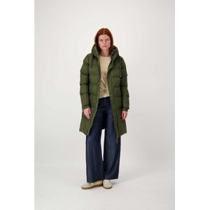 Zusss Lange Bubblecoat Met Teddy Details Groen