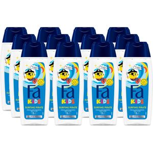 Fa - Kids Surfing Pirate - Douchegel & Shampoo - 12x250ml - Voordeelverpakking