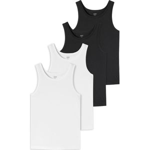 SCHIESSER - Onderhemd - Zwart - 4 Pack - Mouwloos