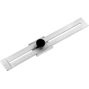 Precisiemarkeringsmeter Roestvrijstalen Parallelle Afschrijver met Lasergegraveerde Schaal - Meetbereik van 250 mm