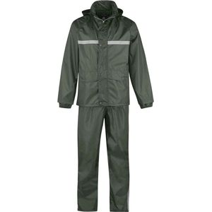 BJØRNSON Dusch Regenpak Dames & Heren - Waterdicht - Maat 2XL - Olijfgroen