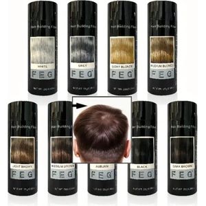 Waterproof poeder volumepoeder haarvezels om uw kale plekken op uw haar weg te werken. Gegarandeerd werkend product kleur middelblond groot verpakking 28gr