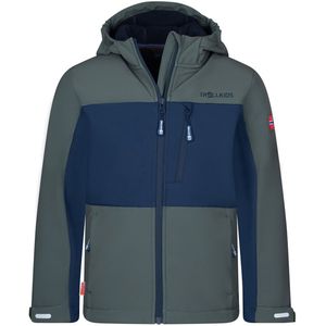 Trollkids - KIDS BERGSFJORD WINTER SOFTSHELL JACKET - Softshelljack - Grijs - 176 cm