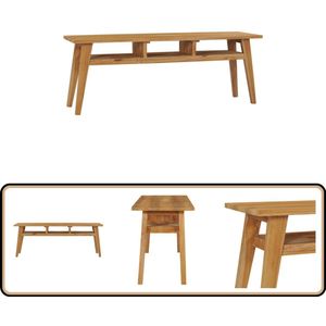 vidaXL Tv-meubel - 120x35x45 cm - Massief Teakhout Tv-meubel - Landelijke Stijl - Teak Hout - Salontafel - Bijzettafel