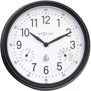 Weerstation - Wandklok- 23.5 cm -weersbestendig - wit - Jasmine - NeXtime