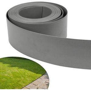 Borderrand op rol - DIY Borderrand Gazonrand - Tuinafboording flexibel - 2mm dik - grijs 25m x 12.5cm