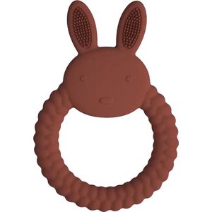 Fabs World Siliconen bijtring konijn roest/chocoladebruin