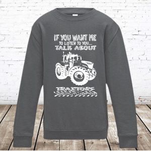 Jongens trui tractor -Awdis-122/128-Trui jongens