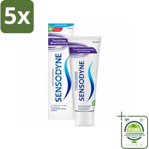 5 x Sensodyne Tandpasta Gum Protection 75 ml - Grootverpakking - Tandpasta Gevoelige Tanden - Tandvleesverzorging - Tandplak Verwijderen - Fluoride Tandpasta - Gevoelige Tanden Verlichten