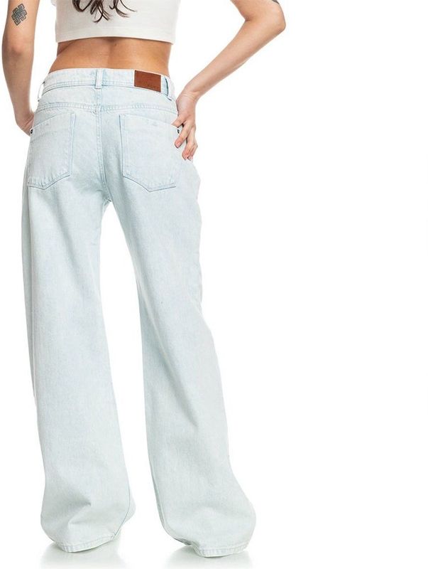 Baggy Jeans - Gewassen Denim - Dames - Losse Pasvorm