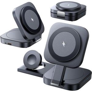 Draadloze oplader iphone - Oplaadstation iphone - 3 in 1 oplaadstation - Draadloos iphone lader