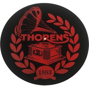 Thorens Viltmat met logo zwart/rood Platenspeleraccessoire