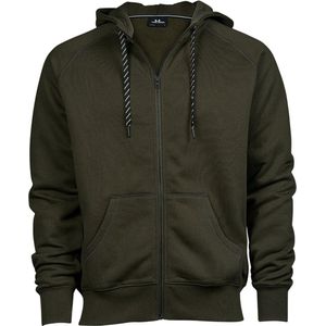 Tee Jays Heren Fashion Zip Hooded Sweatshirt (Donkere Olijf)