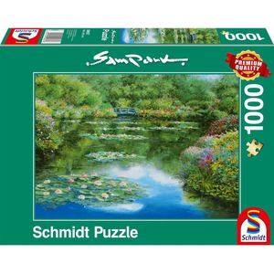 Schmidt Puzzle Puzzel Waterlely Vijver 37 Cm Karton 1000 Stukjes