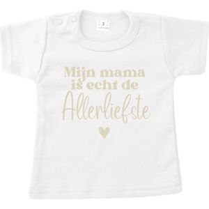 Shirt kind - Moederdag - Mijn Mama is echt de allerliefste - Maat 56