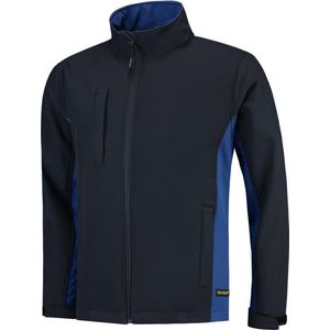 Tricorp soft shell jack bi-color - Workwear - 402002 - navy / koningsblauw - maat L