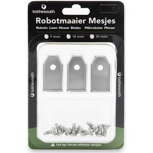 To the South® Robotmaaier Mesjes staal geschikt voor Florabest FMR600 A1 (Lidl Robotmaaier) - 18 stuks