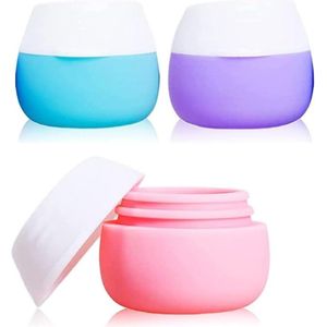 4 Stuks - Reis Cosmetica Potjes Set - Lege Potjes met Deksel - Navulbare Reisflesjes Set - 20ml - Reisaccessoires - Travel - Reisverpakkingen voor cosmetica, crèmes en vloeistoffen - Navulbare Shampoo & Reisflesjes